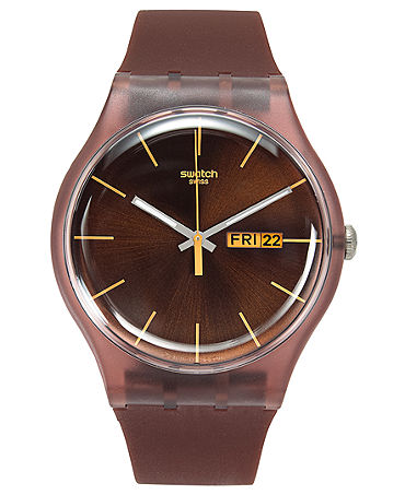 ساعت زیبای سواچ (swatch) رنگی دو تقویم