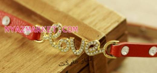 ساعت گوچی زنانه دخترانه دستبندی نگین دار چرمی gucci 