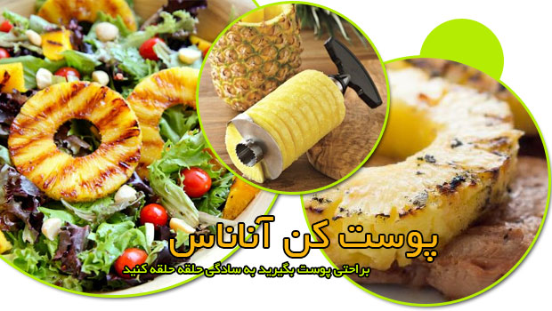 خرید پستی  پوست کن آناناس ایزی اسلایسر فلزی