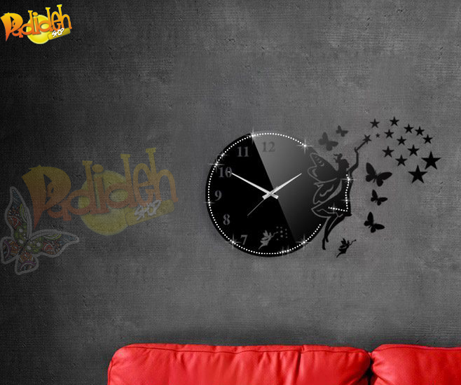 فروش ساعت خرید اینترنتی ساعت دیواری فانتزی ساعت دیواری فانتزی فروش مدل ساعت خرید اینترنتی ساعت دیواری فانتزی طرح پروانه و فرشته نگینی