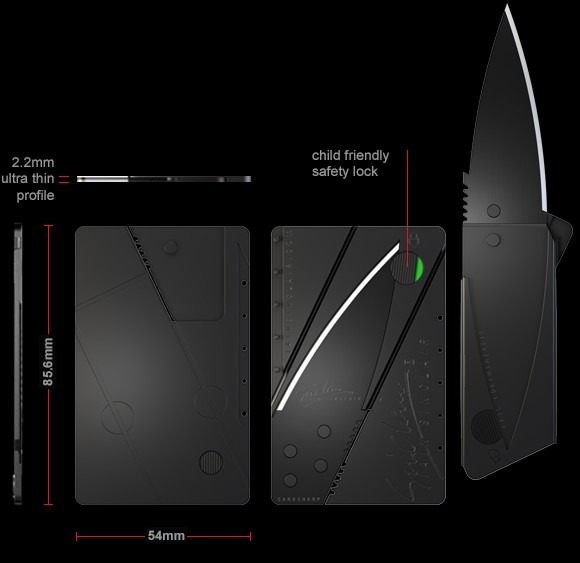 چاقو کارتی سینکلر نایف کارد شارپ Sinclair Knife
