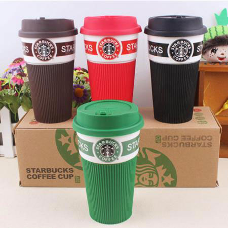 starbucks 7 ماگ استار باکس با روکش سیلیکونی