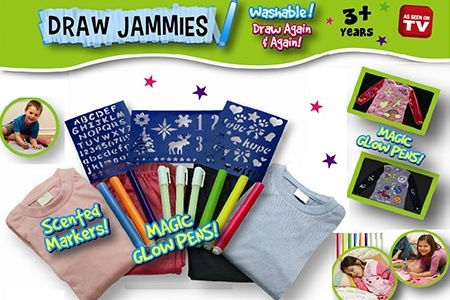 خرید پستی  پکیج نقاشی روی لباس Draw jammies