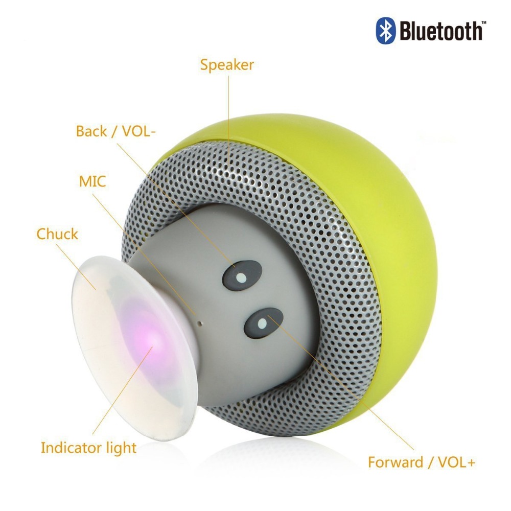 Portable-Bluetooth-Speaker-Wireless-Handsfree-Mushroom-Speaker-With-Sucking-Disc-Bracket-for-iphone-6-5-4