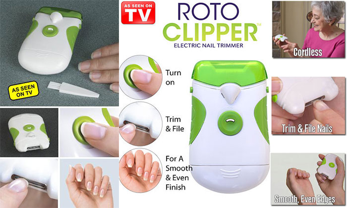 ناخن گیر برقی چراغ دار مارک روتو کلیپر ROTO CLIPPER