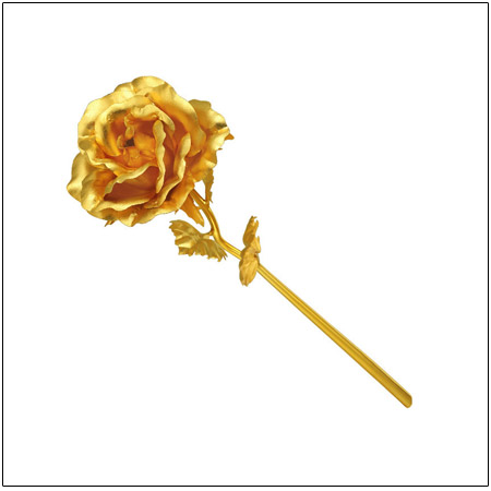 خرید پستی  شاخه گل رز طلای