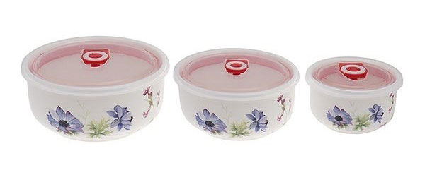 ست ظروف سه تکه سرامیکی گلدار ceramic 3 pcs 1 ست ظروف سه تکه سرامیکی گلدار
