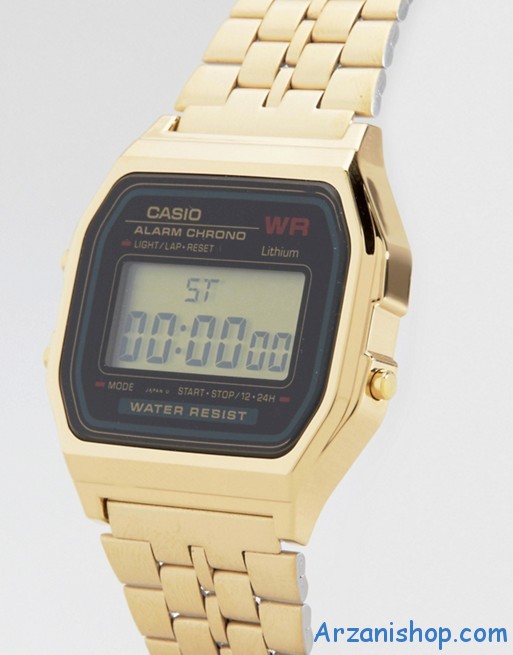 casio-a159wgea-1ef-gold-digital-ساعت کاسیو کامپیوتری دیجیتال