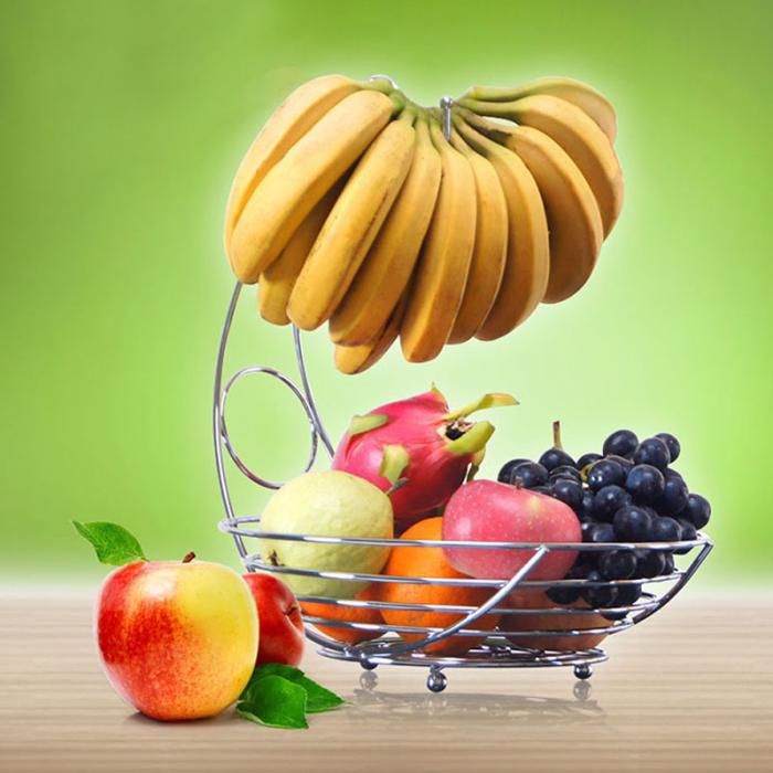 خرید پستی  سبد میوه با آویز موز