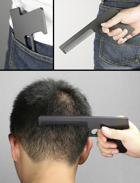 خرید پستی  شانه طرح تفنگی 2عددی GUN COMB