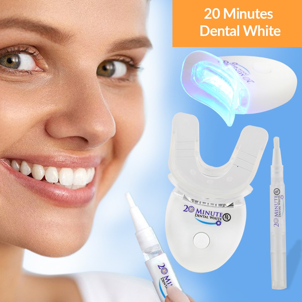 عکس محصول دستگاه سفید کننده و براق کننده دندان20minute dental white -به همراه پودر زغال