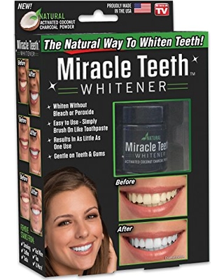 پودر زغال سفید کننده دندان Miracle میراکل اورجینال قیمت 20 هزار تومان