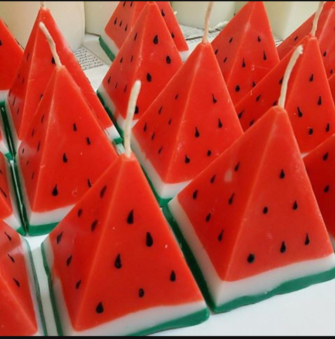 شمع فانتزی طرح هندوانه Watermelon design fancy candles