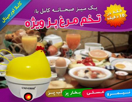 خرید پستی  تخم مرغ پز ویژه طرح مرغ